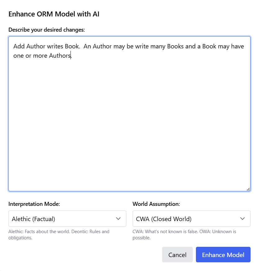 Enhance ORM Model with AI Dialog